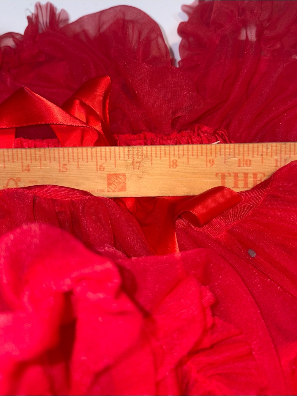 Tutu Couture red tiered tulle tutu petticoat skirt  voluminous ruffled layers - Picture 5 of 12